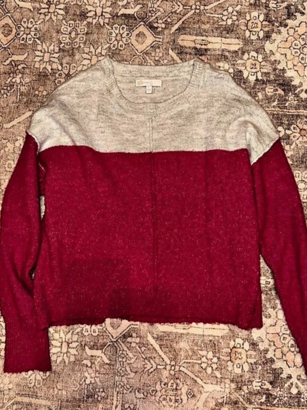 GB Girls Pink & Gray Knit Sweater Size Large